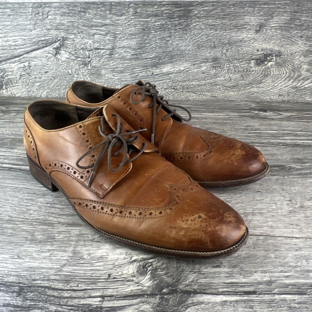Cole Haan Men's Original Grand Wingtip Oxford Shoes | Brown | US Size 9.5